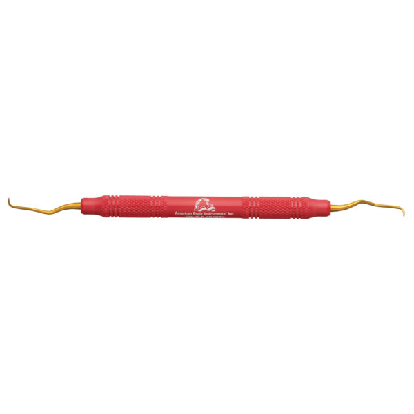 American Eagle XP® Mini curette postérieure Double Gracey sans affûtage avec manche en résine – Rouge (1 ct)