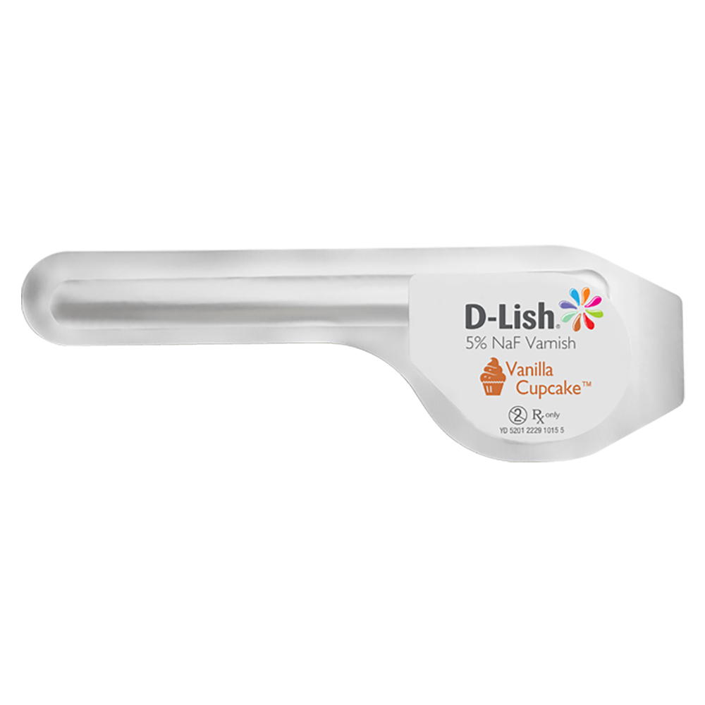 DLish 5 Sodium Fluoride Varnish, Vanilla Cupcake