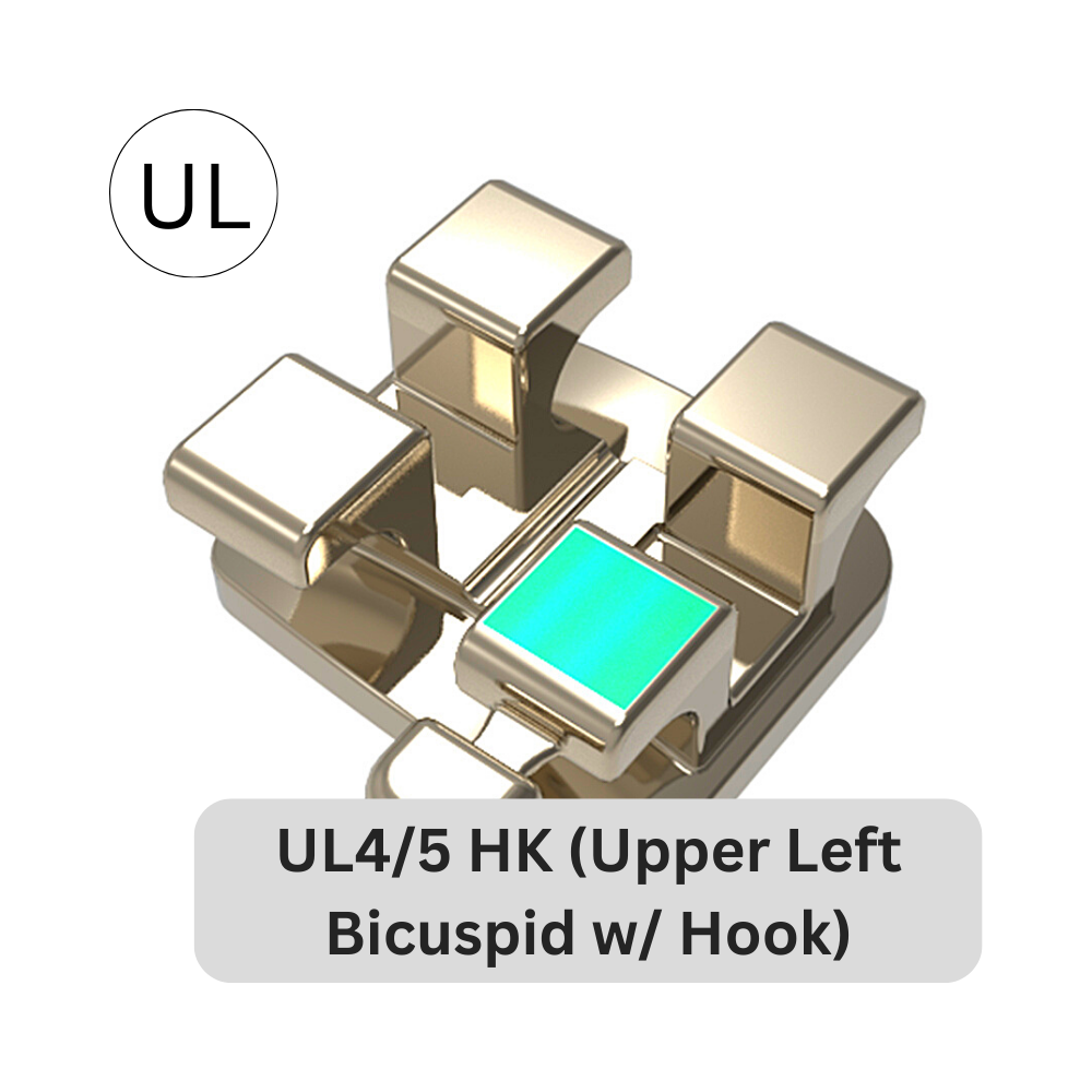 Support en acier inoxydable Merit™ | UL4/5 HK (Bicuspide supérieur gauche avec crochet)