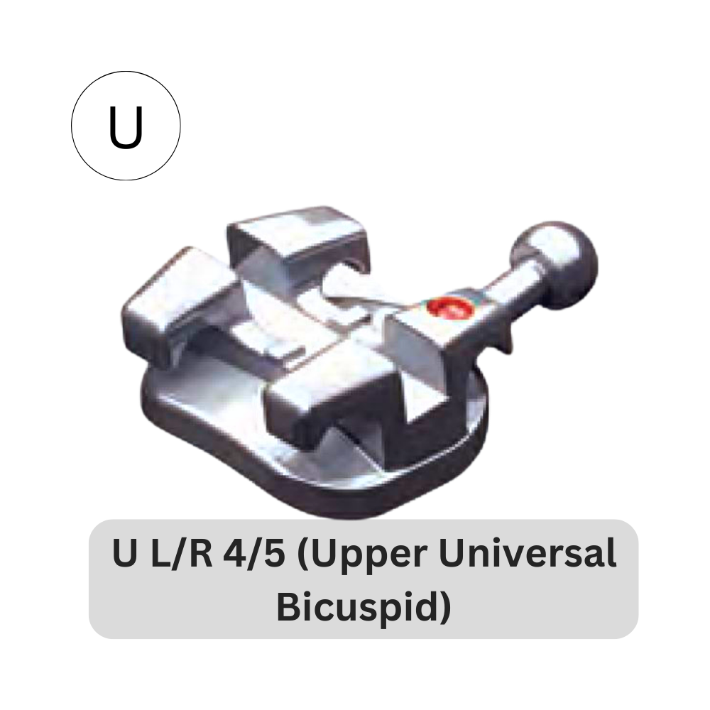 Investment Cast Brackets, Stainless Steel | U L/R 4/5 (Upper Universal Bicuspid)