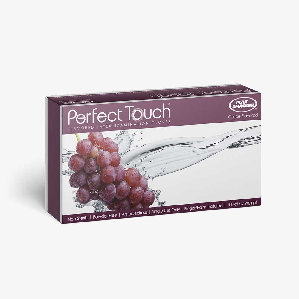 100ct Perfect Touch® Grape Flavored Powder Free Latex Gloves