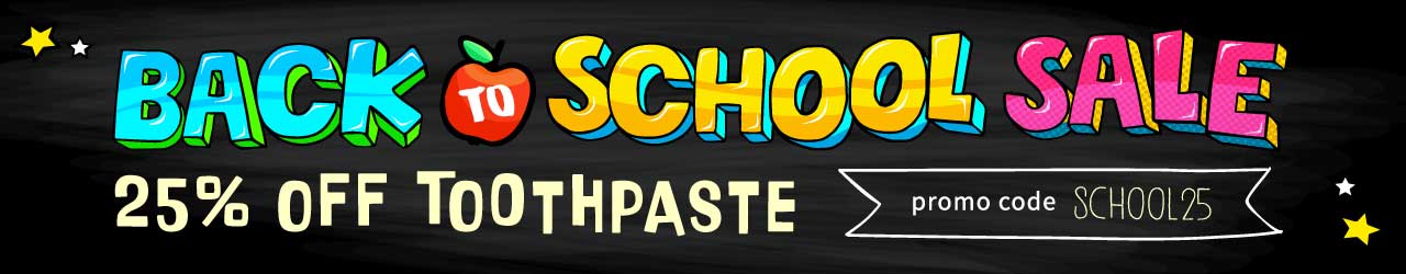 Back to School Sale, 25% off Toothpaste